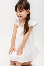 MARIANNE FLUTTER SLEEVE LACE TRIM KIDS DRESS MARIANNE FLUTTER SLEEVE LACE TRIM KIDS DRESS