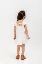 MARIANNE FLUTTER SLEEVE LACE TRIM KIDS DRESS MARIANNE FLUTTER SLEEVE LACE TRIM KIDS DRESS