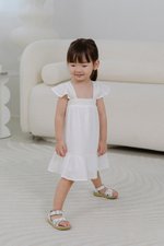 MARIANNE FLUTTER SLEEVE LACE TRIM KIDS DRESS MARIANNE FLUTTER SLEEVE LACE TRIM KIDS DRESS