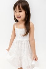 LETICIA TIERED EYELET KIDS DRESS