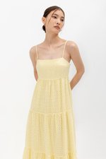 GILLIAN EYELET TIERED CAMISOLE MAXI DRESS