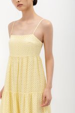 GILLIAN EYELET TIERED CAMISOLE MAXI DRESS