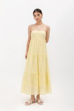 GILLIAN EYELET TIERED CAMISOLE MAXI DRESS