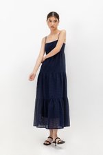 GILLIAN EYELET TIERED CAMISOLE MAXI DRESS