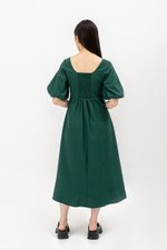 HELENA PUFF SLEEVE LINEN DRESS