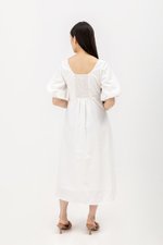 HELENA PUFF SLEEVE LINEN DRESS