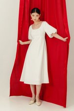HELENA PUFF SLEEVE LINEN DRESS