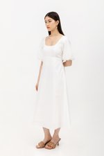 HELENA PUFF SLEEVE LINEN DRESS