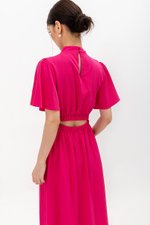 ZIVA BACK CUT OUT FLUTTER SLEEVE CHEONGSAM ZIVA BACK CUT OUT FLUTTER SLEEVE CHEONGSAM