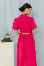 ZIVA BACK CUT OUT FLUTTER SLEEVE CHEONGSAM ZIVA BACK CUT OUT FLUTTER SLEEVE CHEONGSAM