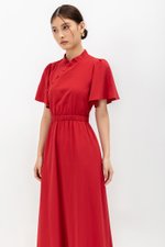 ZIVA BACK CUT OUT FLUTTER SLEEVE CHEONGSAM ZIVA BACK CUT OUT FLUTTER SLEEVE CHEONGSAM