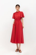 ZIVA BACK CUT OUT FLUTTER SLEEVE CHEONGSAM ZIVA BACK CUT OUT FLUTTER SLEEVE CHEONGSAM
