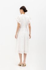 EVANGELI FLUTTER SLEEVE EYELET CHEONGSAM EVANGELI FLUTTER SLEEVE EYELET CHEONGSAM