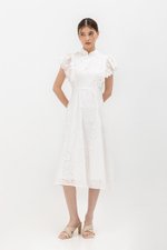 EVANGELI FLUTTER SLEEVE EYELET CHEONGSAM EVANGELI FLUTTER SLEEVE EYELET CHEONGSAM