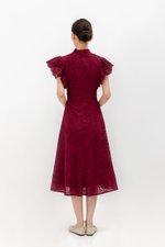 EVANGELI FLUTTER SLEEVE EYELET CHEONGSAM EVANGELI FLUTTER SLEEVE EYELET CHEONGSAM