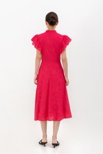 EVANGELI FLUTTER SLEEVE EYELET CHEONGSAM EVANGELI FLUTTER SLEEVE EYELET CHEONGSAM