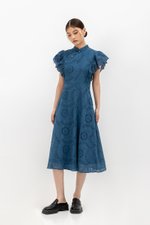 EVANGELI FLUTTER SLEEVE EYELET CHEONGSAM EVANGELI FLUTTER SLEEVE EYELET CHEONGSAM