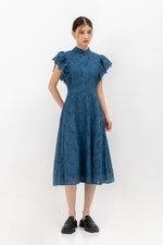 EVANGELI FLUTTER SLEEVE EYELET CHEONGSAM EVANGELI FLUTTER SLEEVE EYELET CHEONGSAM