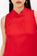 KIMA LINEN CHEONGSAM TOP
