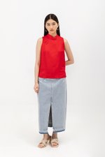 KIMA LINEN CHEONGSAM TOP