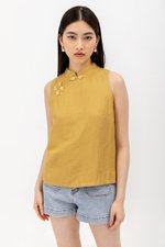 KIMA LINEN CHEONGSAM TOP