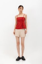 YARI MANDARIN BUTTON CAMISOLE CHEONGSAM TOP