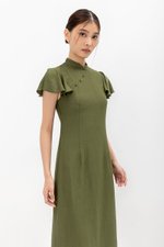 SOLANGE FLUTTER SLEEVE MIDI CHEONGSAM
