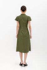 SOLANGE FLUTTER SLEEVE MIDI CHEONGSAM