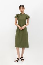 SOLANGE FLUTTER SLEEVE MIDI CHEONGSAM
