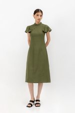 SOLANGE FLUTTER SLEEVE MIDI CHEONGSAM