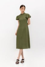 SOLANGE FLUTTER SLEEVE MIDI CHEONGSAM