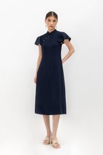 SOLANGE FLUTTER SLEEVE MIDI CHEONGSAM