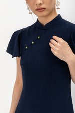 SOLANGE FLUTTER SLEEVE MIDI CHEONGSAM