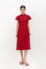 SOLANGE FLUTTER SLEEVE MIDI CHEONGSAM