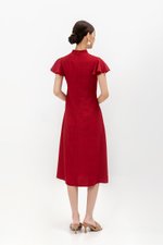 SOLANGE FLUTTER SLEEVE MIDI CHEONGSAM
