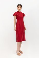 SOLANGE FLUTTER SLEEVE MIDI CHEONGSAM