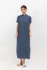 NOURIA PLEATED MAXI CHEONGSAM W SASH