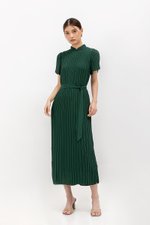 NOURIA PLEATED MAXI CHEONGSAM W SASH