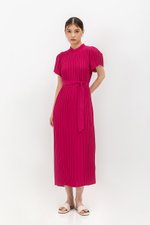 NOURIA PLEATED MAXI CHEONGSAM W SASH