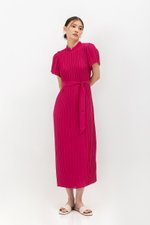NOURIA PLEATED MAXI CHEONGSAM W SASH