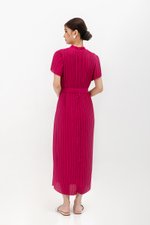 NOURIA PLEATED MAXI CHEONGSAM W SASH