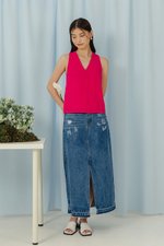 ULANI DENIM MAXI SKIRT W SLIT