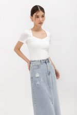ULANI DENIM MAXI SKIRT W SLIT