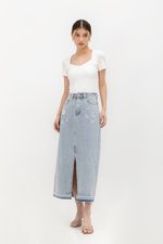 ULANI DENIM MAXI SKIRT W SLIT