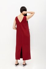 NADIN V BACK COLUMN DRESS
