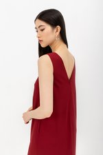 NADIN V BACK COLUMN DRESS