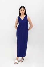 ELLEN PLEATED V NECK DRESS