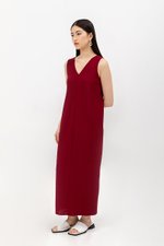 ELLEN PLEATED V NECK DRESS