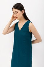ELLEN PLEATED V NECK DRESS