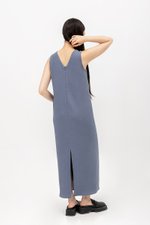 ELLEN PLEATED V NECK DRESS